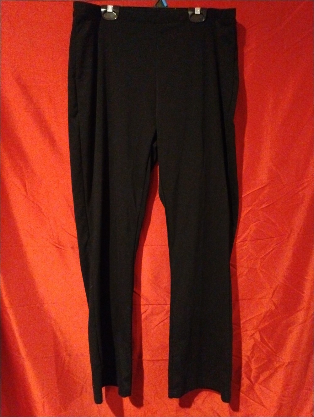 Willow Bay Black Pull On Dress Pants Straight Leg Stretch - 2X Petite 18W